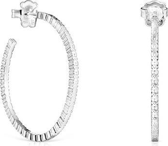 Tous - Silver hoop earrings Straight 1001898300