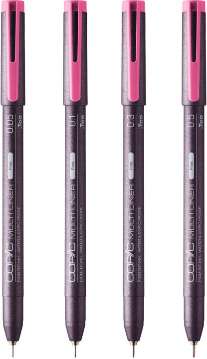 Produktbild Copic Multiliner Pink Set, 4 Stück sortiert (Pink, 4x)