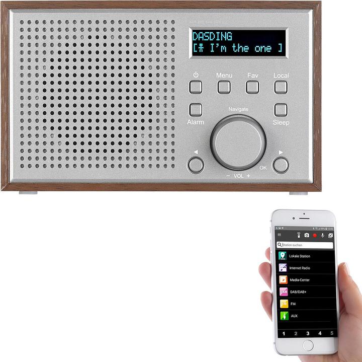 Image du produit Auvisio Radio Internet WLAN avec 2 heures de réveil (Webradio, WiFi)