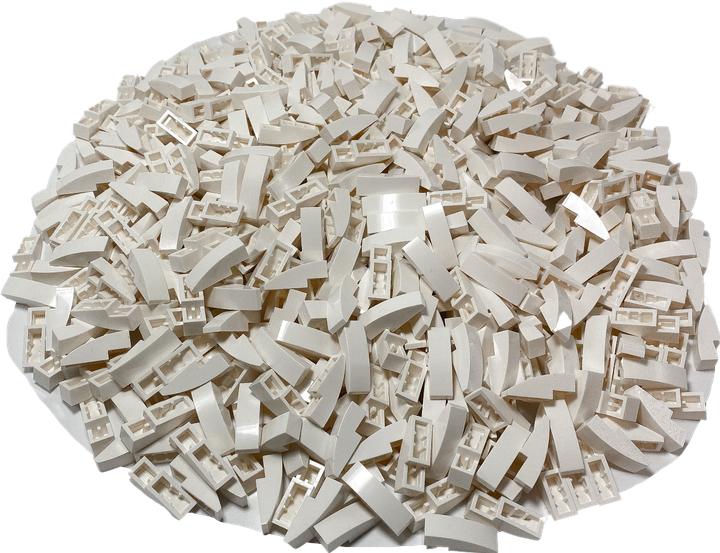 Produktbild LEGO 1x3 Dachstein Dachziegel gebogen Weiss - White Slope Curved Roof Tile 50950 NEU! Menge 250x