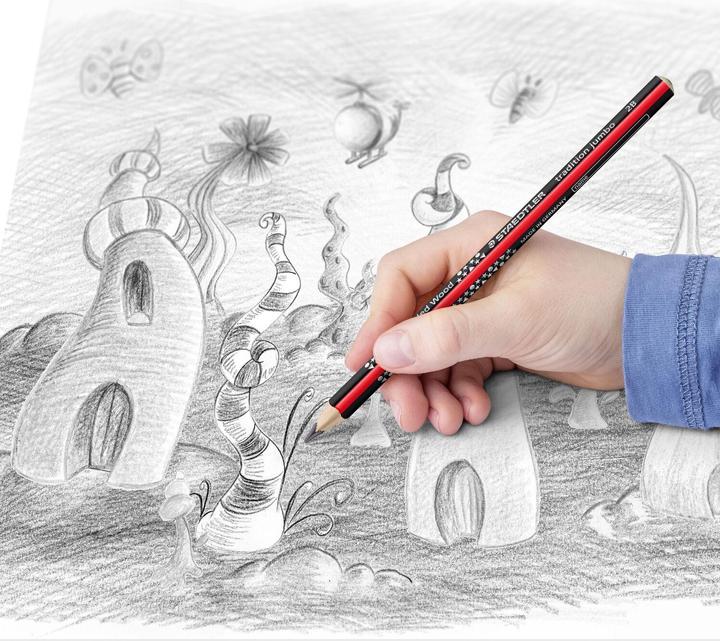 Produktbild Staedtler Tricki Dicki Schreiblern Bleistift 2B2er (3 mm, 2B, 2x)