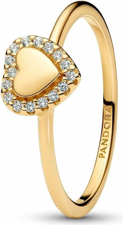 Pandora Anello Halo a forma di cuore incisibile