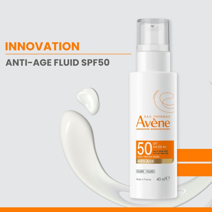 Actual product image Avène Sun Expert Anti-Aging Fluid SPF50 40ml (Sun cream face, SPF 50, 40 ml)