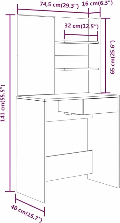 Immagine prodotto VidaXL Sylas (74,5 x 40 x 141 cm)