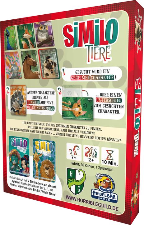 Actual product image Horrible Guild HR033 - Similo: Tiere - Card game, for 2+ players, from 7 years (DE Edition) (German, Multilingual, 2 - 4 Players)