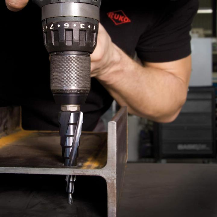 Produktbild Ruko Stufenbohrer ULTIMATECUT 6-27mm HSS RUnaTEC Spiralnut Z.4 Stufen 8 (6 - 27mm)