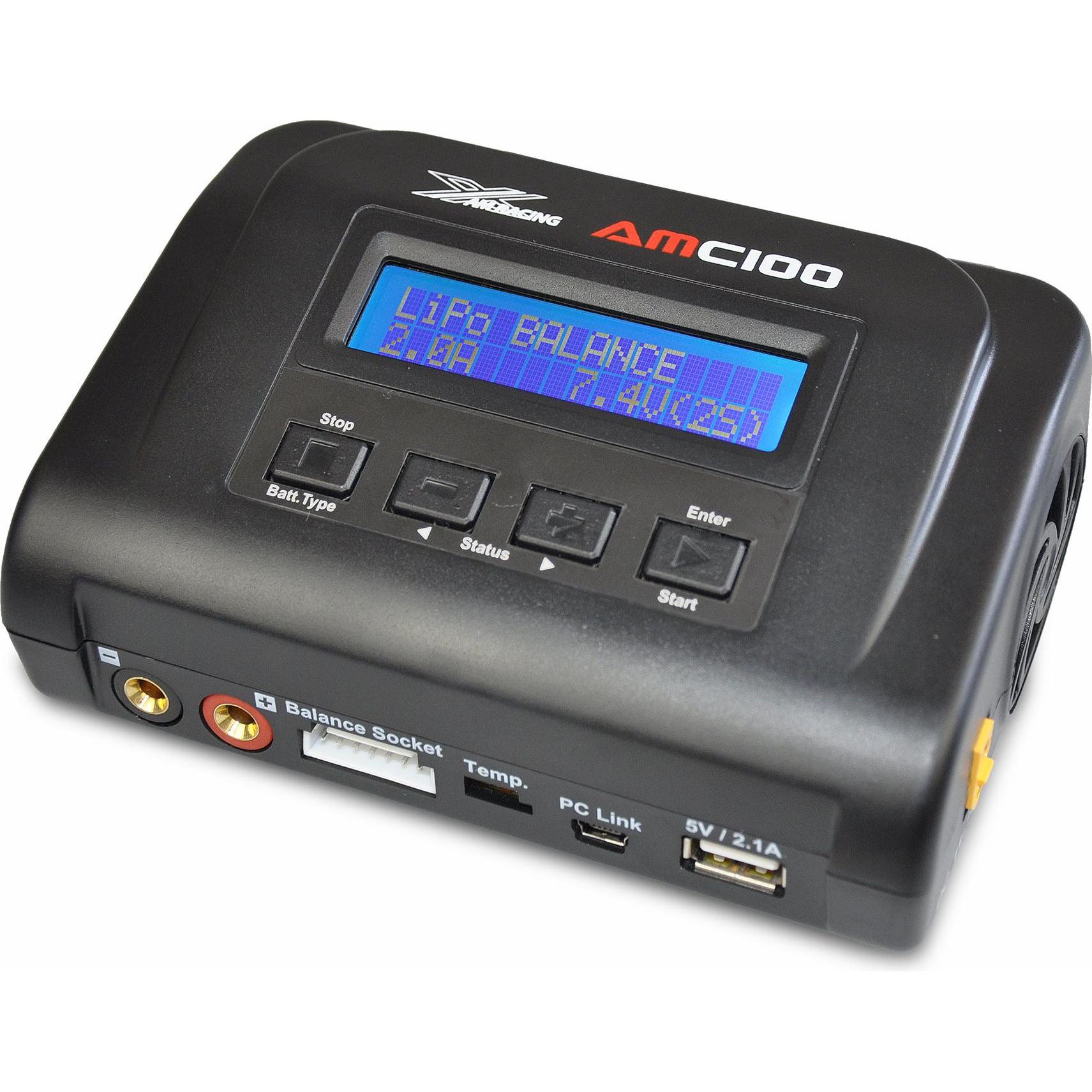 Amewi Caricabatterie multifunzione AMXRacing AMC100, Caricatore RC