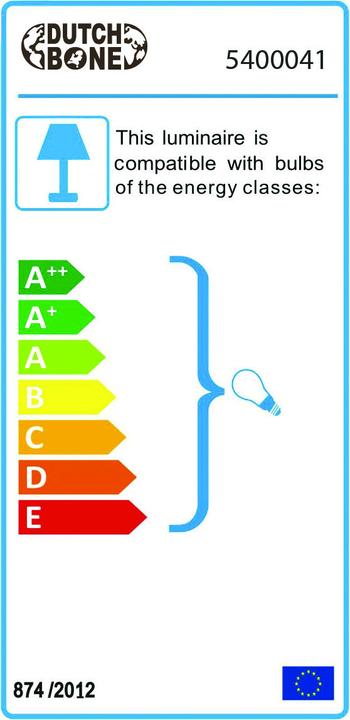 Energy Label Dutchbone Bulan (E14)