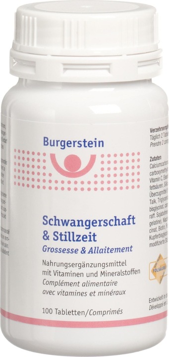 Actual product image Burgerstein Pregnancy and lactation (100 Piece, Pills, 135 g)