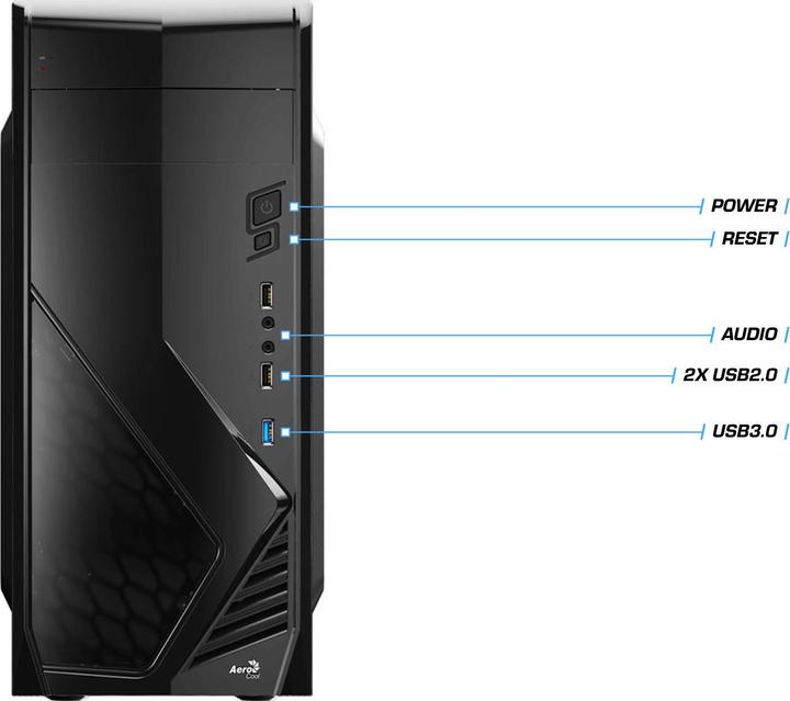 Actual product image Kiebel Pro PC VII (2000 GB, 32 GB, AMD Ryzen 7 5700G)