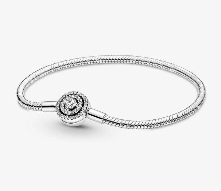 Produktbild Pandora Moments Halo Snake Chain Armband (20 cm, Sterling-Silber)