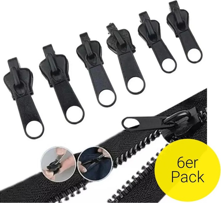 Produktbild Cbx 6 Stück Ersatz-Reissverschlussschieber, Reissverschluss Ersatz Zipper
