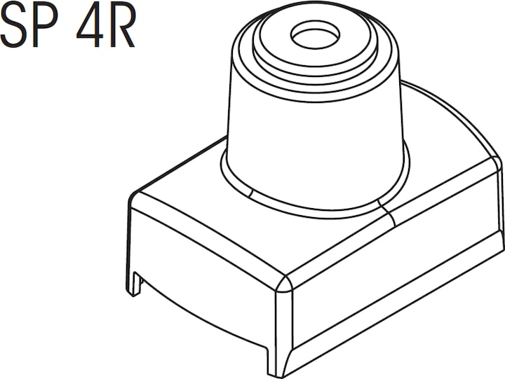 Actual product image Nordic Global Trac rail clamp Clamp M6 thread SP4R-3 white