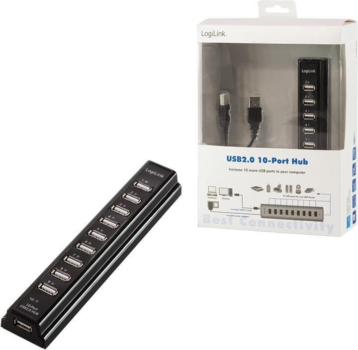 Actual product image LogiLink UA0096 (USB-A, 10 ports)