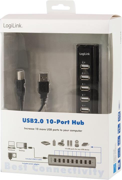 Actual product image LogiLink UA0096 (USB-A, 10 ports)