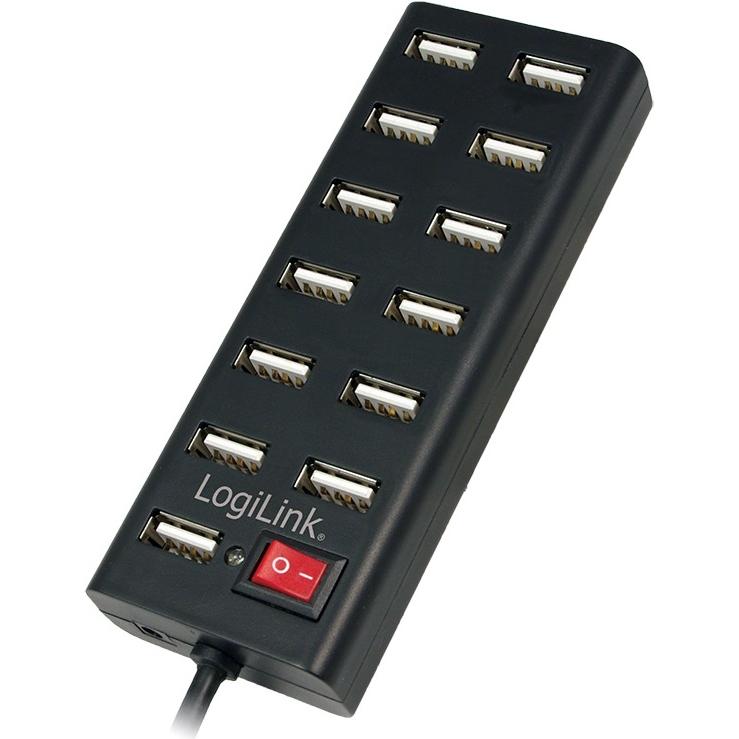 LogiLink UA0126 (USB-A, 13 Ports), Dockingstation + USB Hub, Schwarz