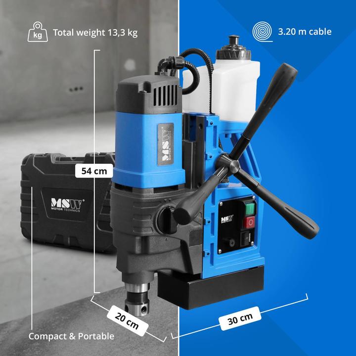 Produktbild MSW Magnet-Bohrmaschine 1650 W 290/510 U/min 16 kN für 16/50 mm Bohrer