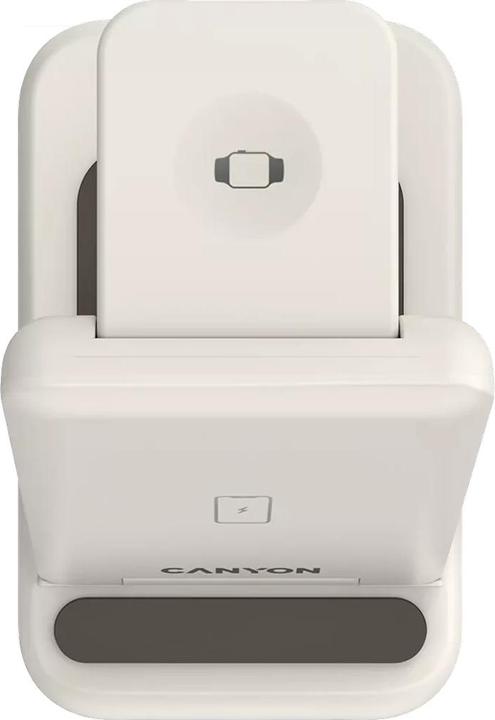 Image du produit Canyon WS-304, 3in1, station de recharge sans fil Qi pour 3 appareils en même temps, noir (15 W)