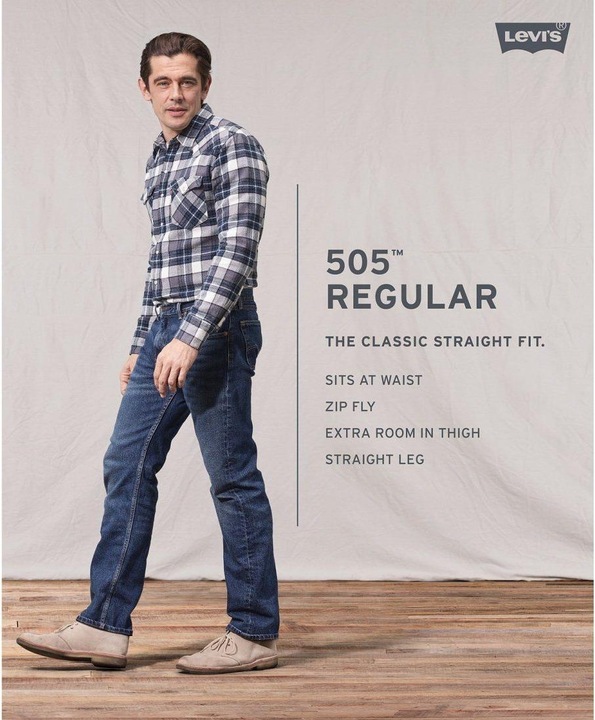 Actual product image Levis 505 Jeans stonewash (zip) (W33/L30)