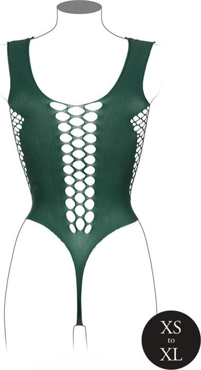 Actual product image Le Désir V-Neck Teddy with Opaque Panels - One Size (One size)