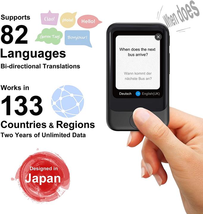 Actual product image Pocketalk Voice & Camera Translator (1 GB)