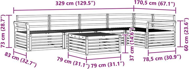 Produktbild vidaXL Outdoor-Sofa