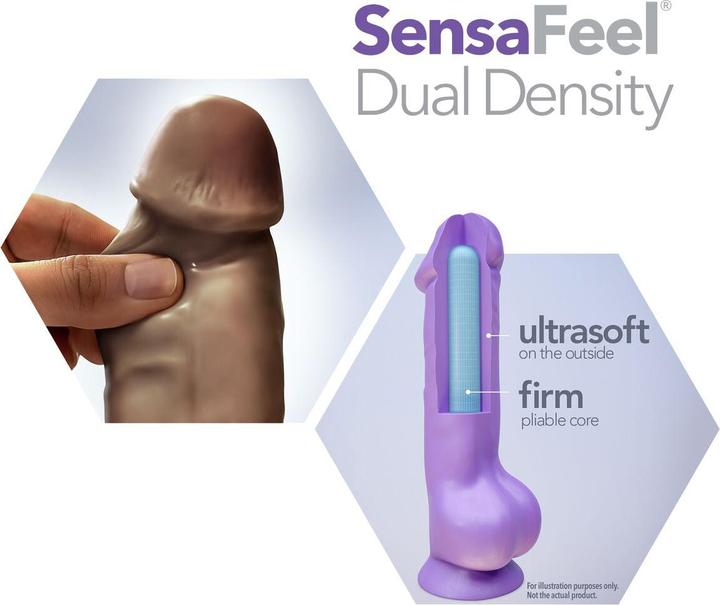 Produktbild Blush Au Naturel Chub - Realistic 10 Inch Sensa Feel Dual Density Dildo - 3" Thick FlexiShaft - Stra