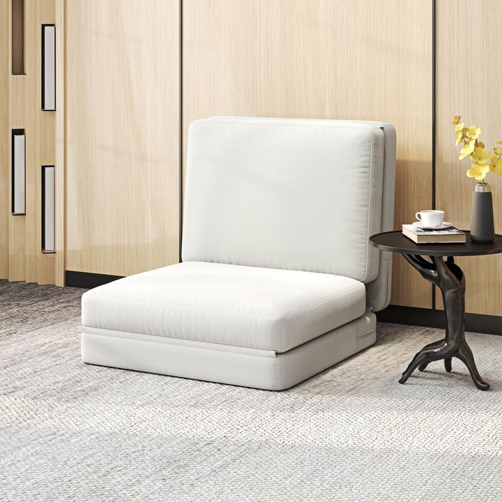 Immagine prodotto Homcom Bodensofa Polyester, Schaumstoff Cremeweiss