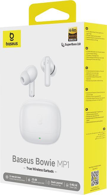 Image du produit Baseus Bowie MP1 TWS Moon White (45 h, Sans fil)