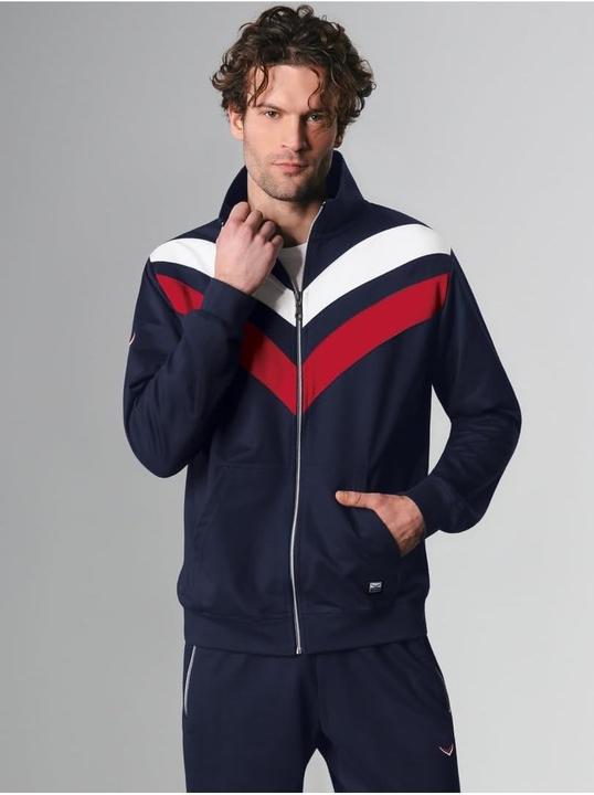 Produktbild Trigema Sweatjack met logo, Donkerblauw, 3XL (3XL)