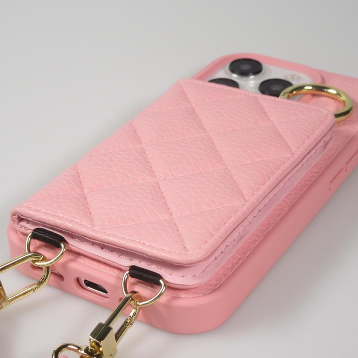 Image du produit PhoneLook Coque Cuir matelassé avec miroir et compartiment carte inclus grande lanière amovible (Apple iPhone 15 Pro)