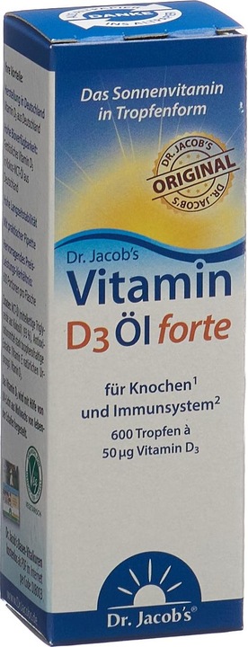 Actual product image Dr. Jacob's D3 oil forte (1 Piece, Droplet, 72 g)