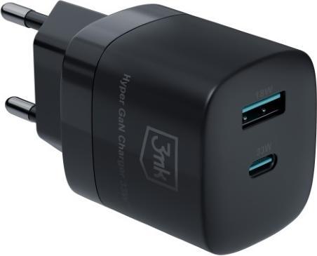 Productafbeelding 3MK Hyper GaN Oplader 33W ład. sieć. Zwart (33 W)