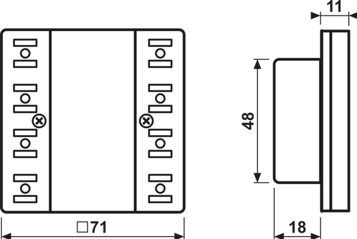 Produktbild JUNG Funk-Wandsender-Modul eNet 4-kanalig FM LS 5004 M