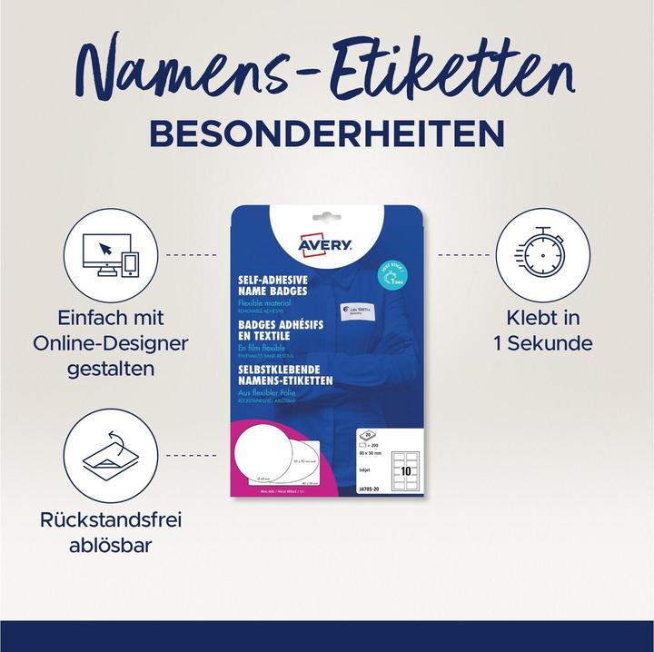 Produktbild Avery Namens-Etiketten