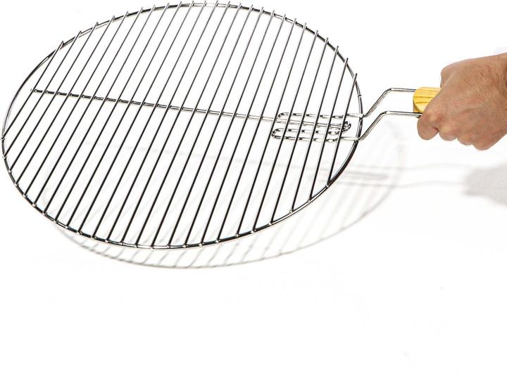 Actual product image Wiltec Round Grill Grate Ø44.5cm of Stainless Steel with Handle as Cooking Grid for Charcoal, Gas BBQ etc.