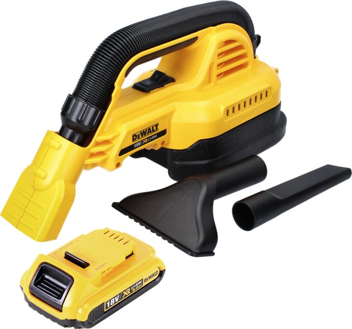 Actual product image DeWalt DCV 517 Battery-powered hand hoover 18 V 1.9 L + 1x battery 2.0 Ah - without charger (Wet dry vacuum cleaner)