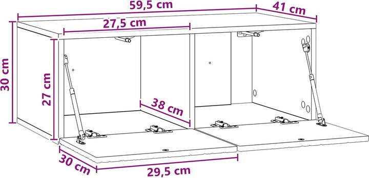 Produktbild vidaXL Wandschrank (41 x 30 x 30 cm)