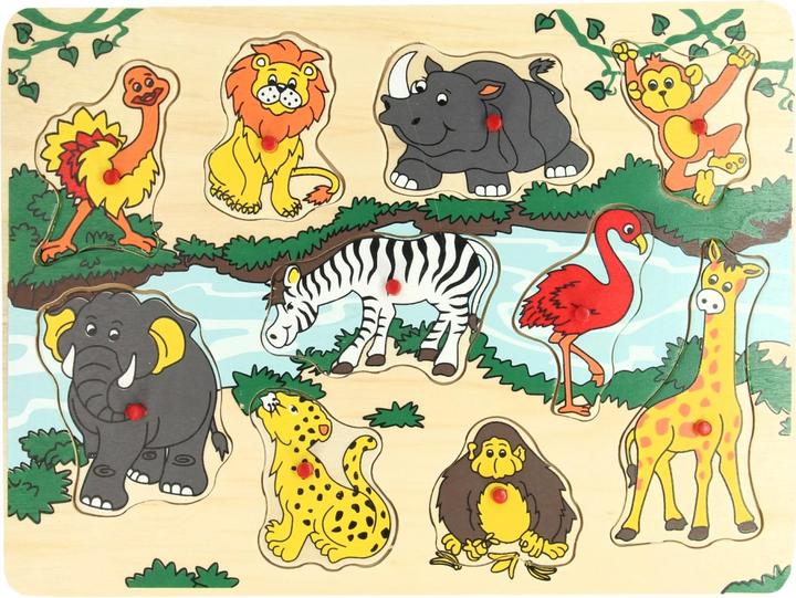 Playwood Wooden jigsaw puzzle Wild animals, 10 pieces (10 pieces)