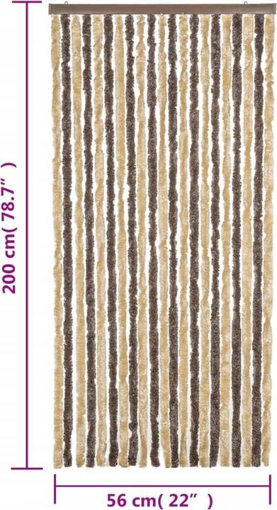 VidaXL Fliegenvorhang Chenille (56 x 200 cm)