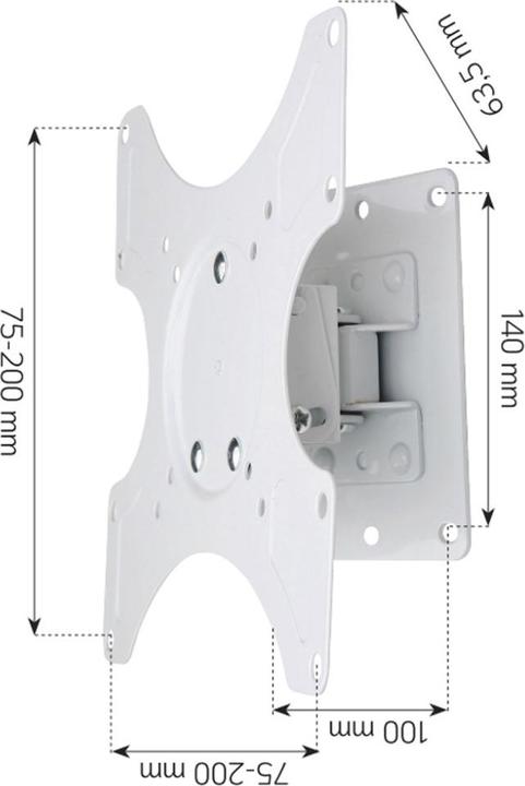 Actual product image Techly Tiltable Wall Support (Wall, 37", 25 kg)