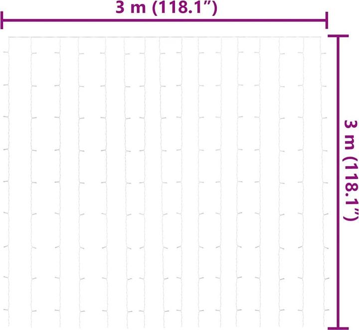 Produktbild vidaXL Lichtervorhang (3 m)