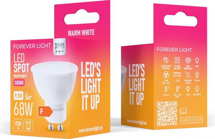 Image du produit Forever Light Ampoule à LED (GU10, 920 lm, 100x)