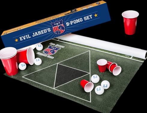 Actual product image MrPong Evil Jared's Beer Pong Matten Set