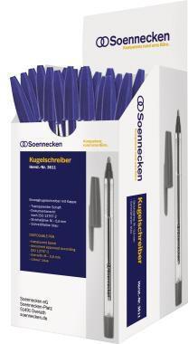 Soennecken Einwegkugelschreiber 3611 Nr.1 Kappe blau 50 St./Pack. (Blau, 50 x)