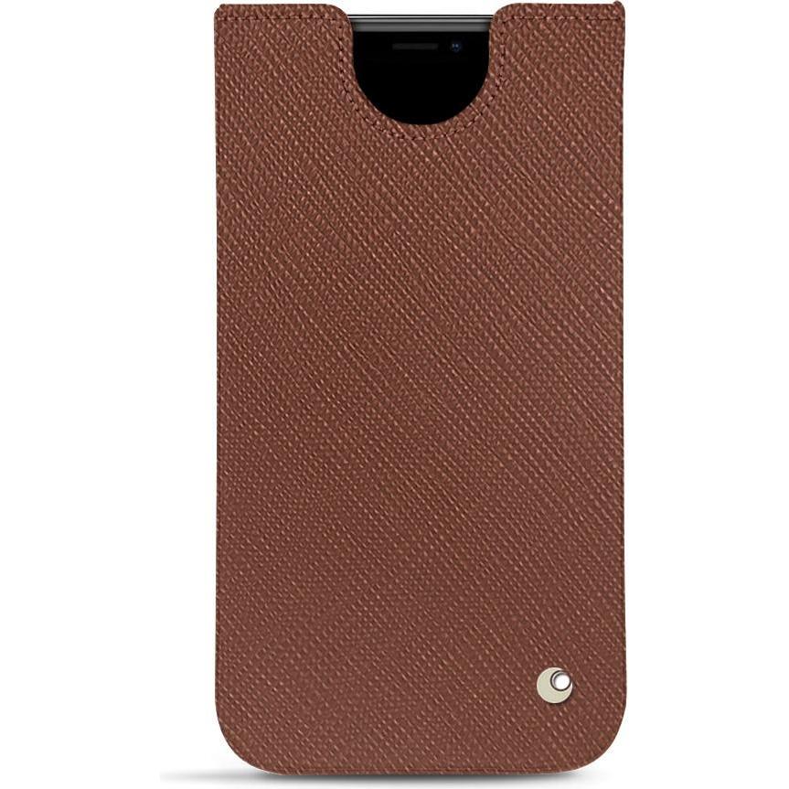 Noreve Lederschutzhülle (Apple iPhone 11 Pro Max), Smartphone Hülle, Braun