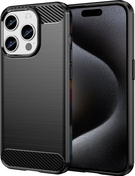 Produktbild Screenguard Apple iPhone 15 Pro Hülle Carbon Brushed Soft TPU (Apple iPhone 15 Pro)