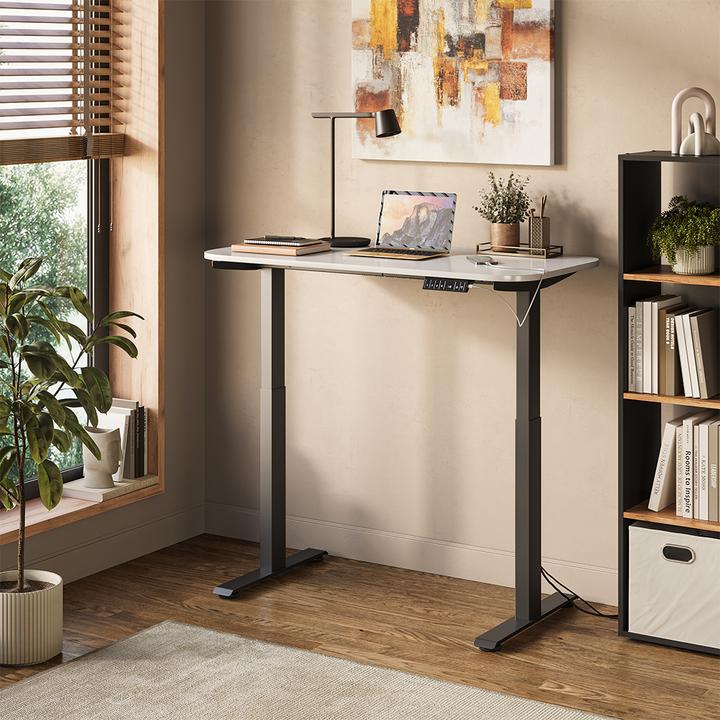 Produktbild Vicco Schreibtisch Elevate, Weiss/Schwarz, 180 x 57.5 cm (120 x 60 x 120 cm)