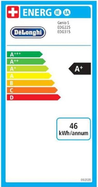 Etichetta energetica De'Longhi Genio S Plus (NESCAFÉ Dolce Gusto, Spina CH)