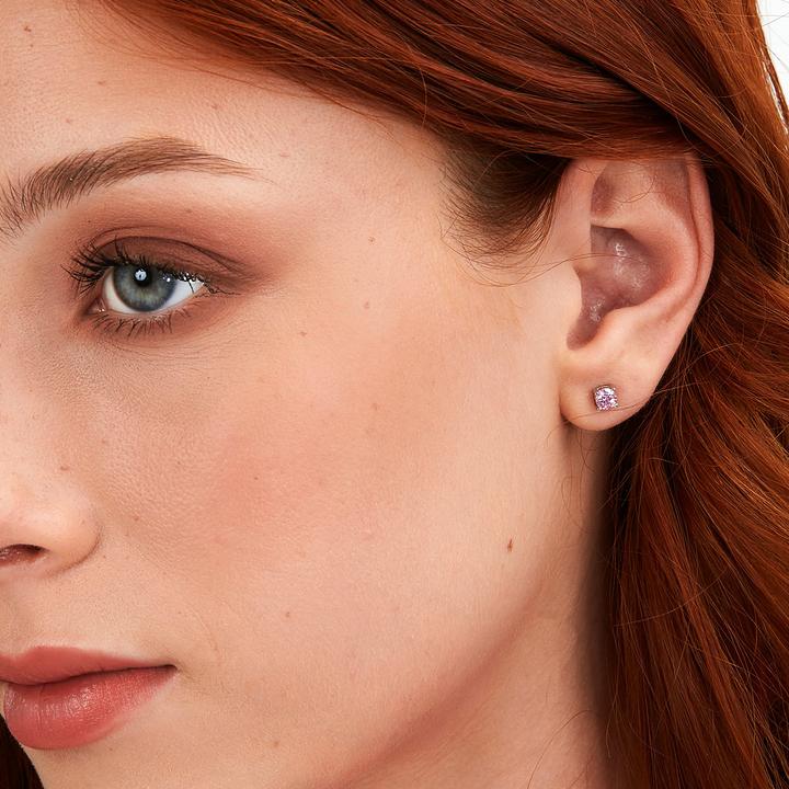 Image du produit La Petite Story Boucles d'oreilles en argent avec zircons roses Argent LPS01AWV15 (Argent 925)